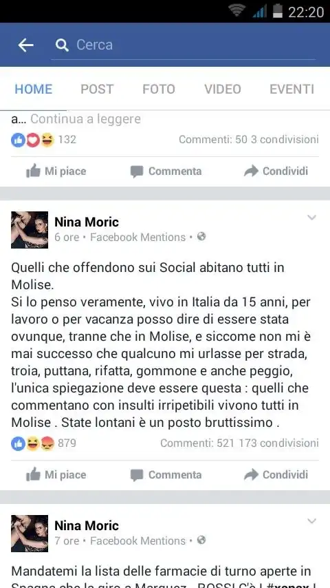 Il Post di Nina Moric 