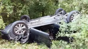 L'auto coinvolta nell'incidente 