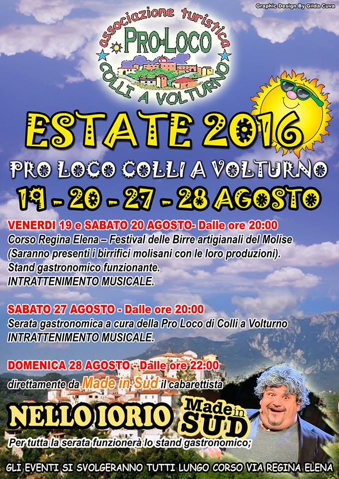 Locandina estate 2016 Pro Loco Colli 