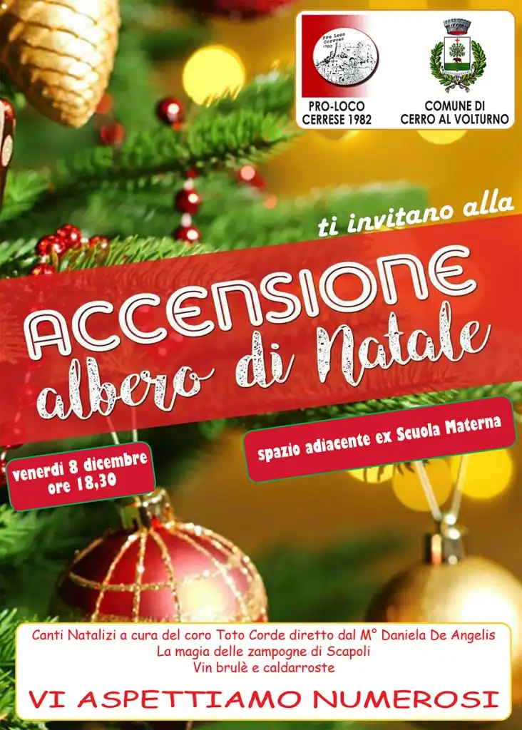 cerro locandina accensione albero di natale