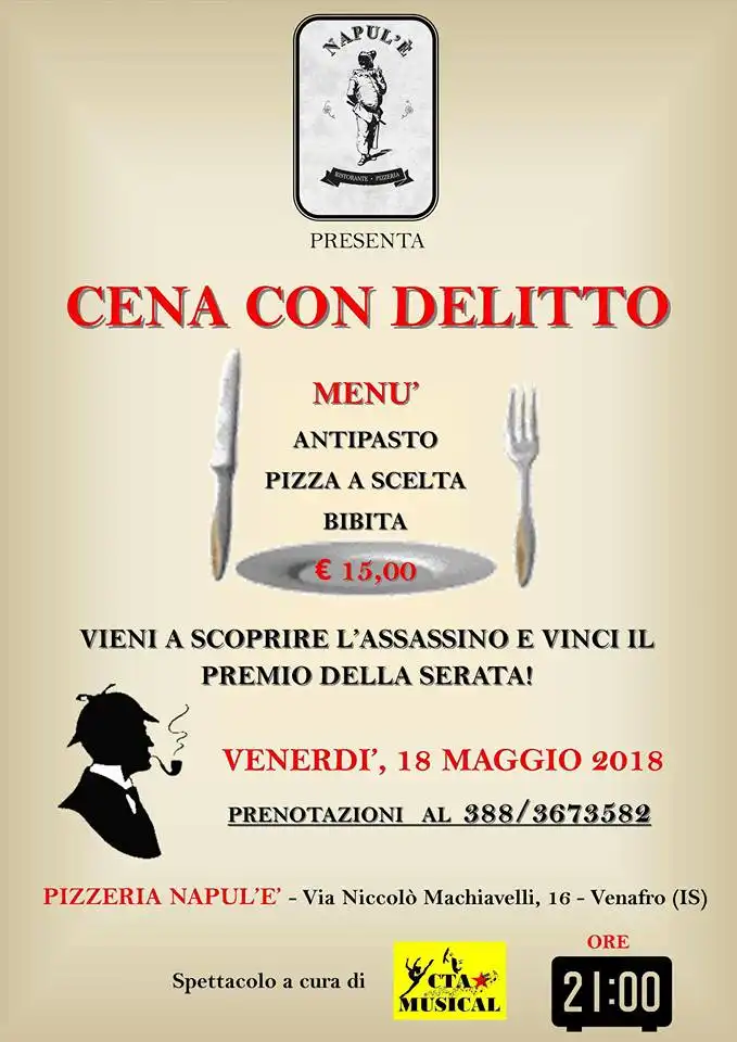 cena col delitto 18 maggio napulè