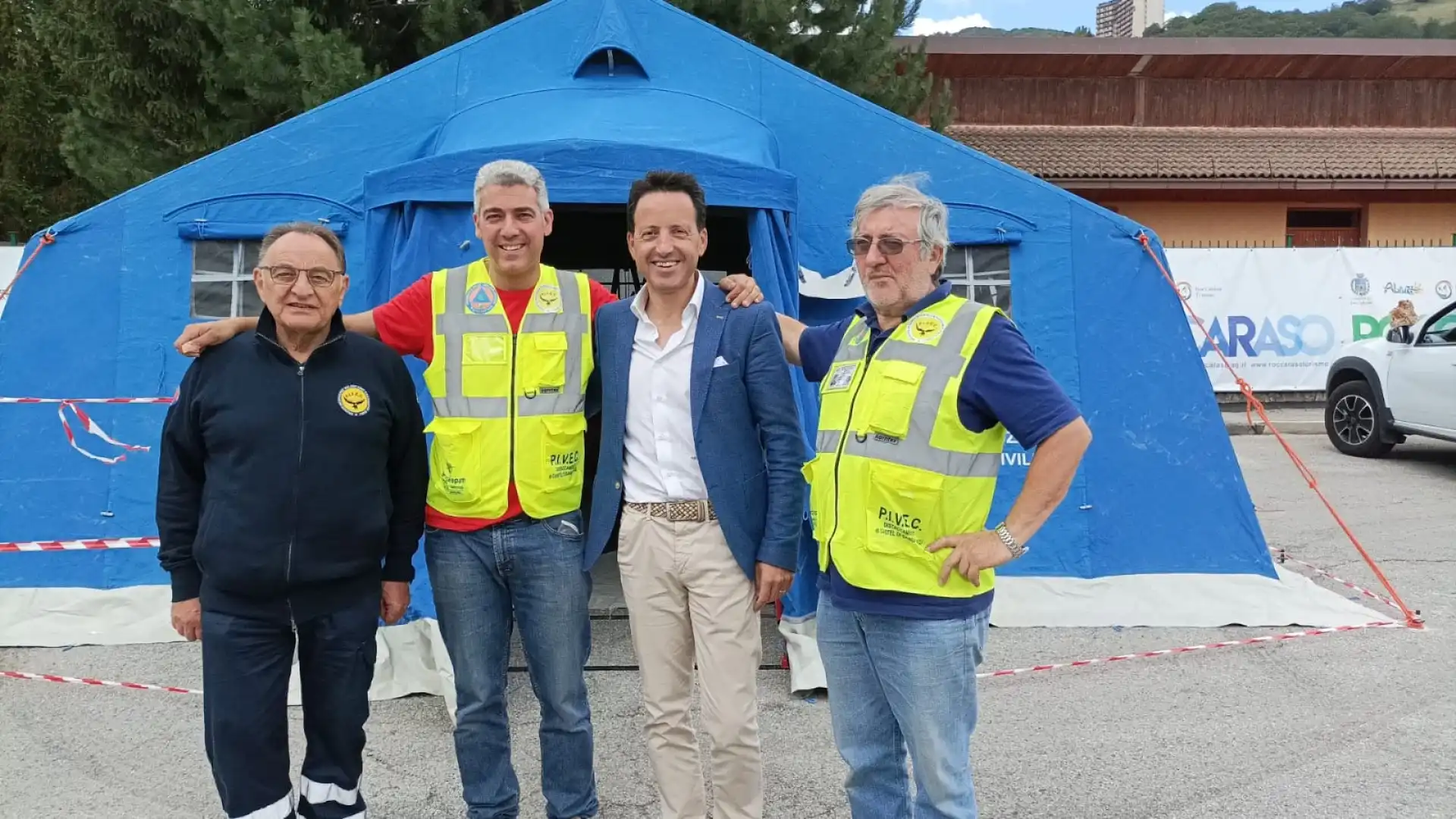 Roccaraso: La PIVEC al supporto del ritiro del Bari. Allestita tenda per eventuali controlli Anti-Covid destinati ai calciatori.