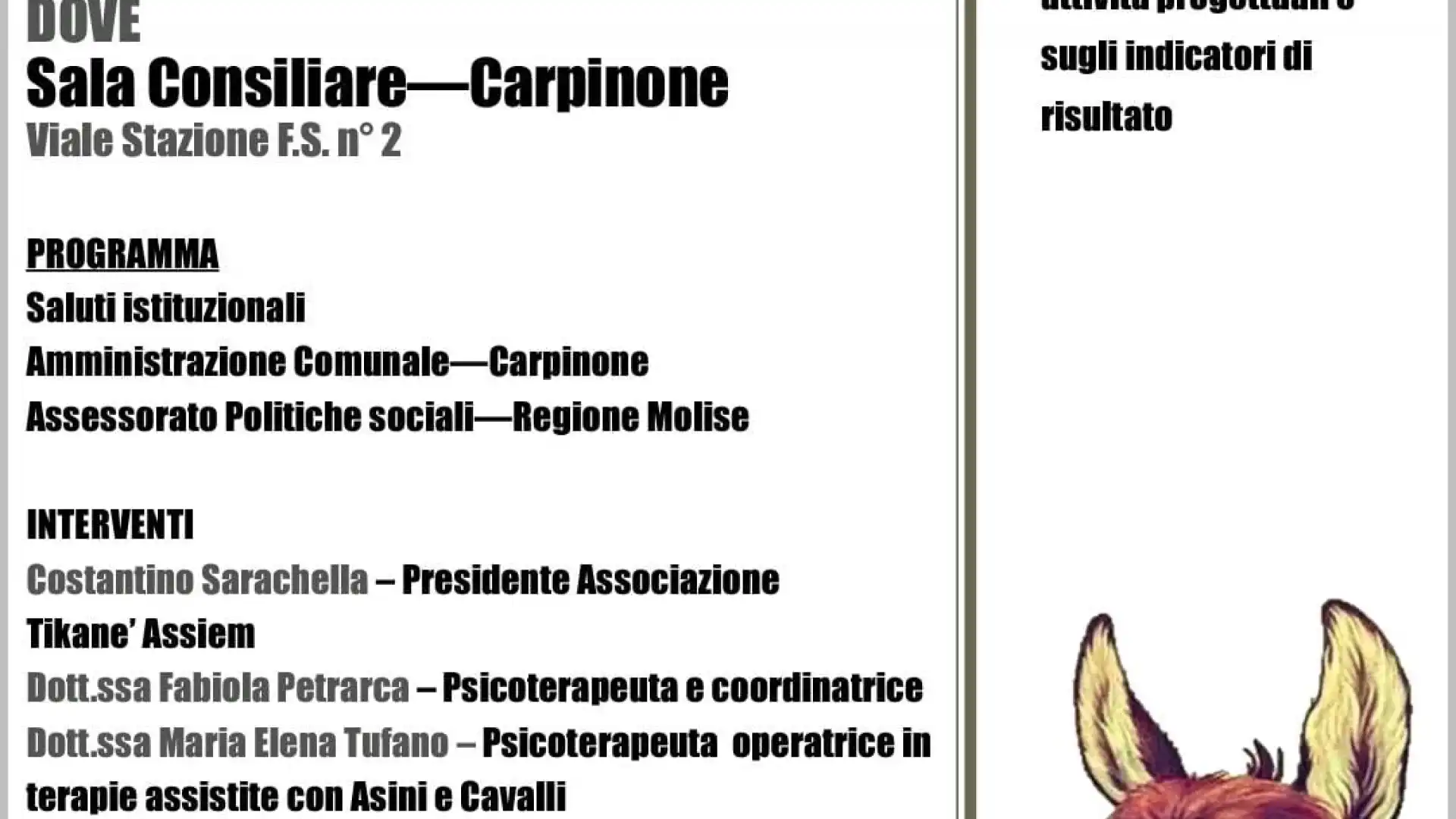 Carpinone: sabato l'ultimo atto del progetto denominato "Somarando".