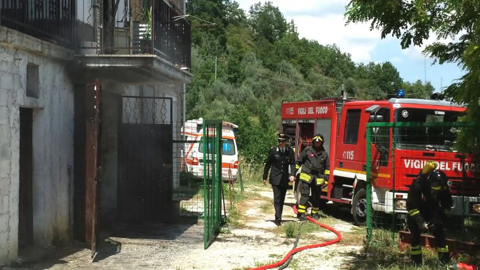 Pietrabbondante: due anziani coinvolti in un incendio all’interno di una abitazione.