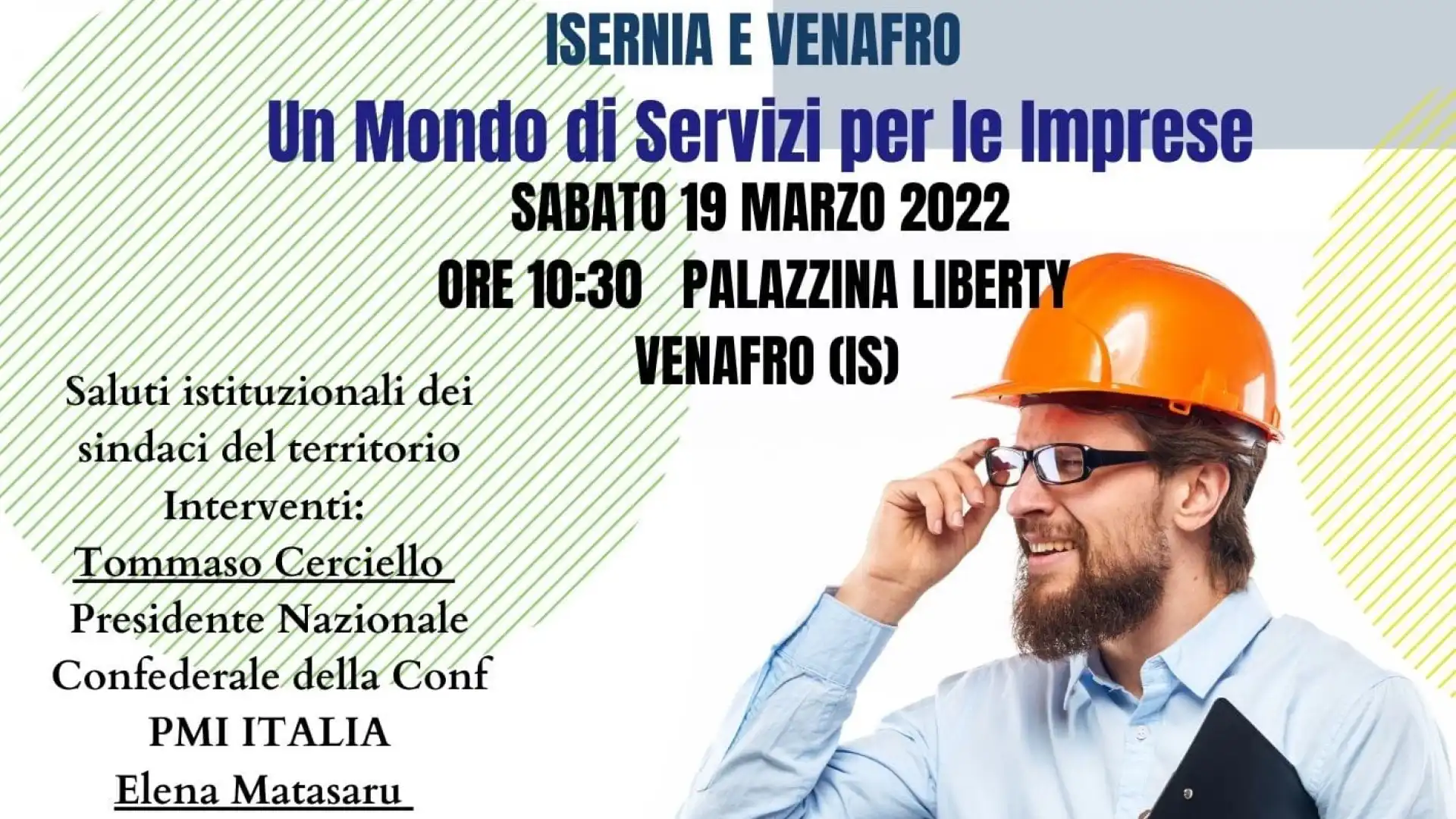 La Conf PMI ITALIA inaugura la sede provinciale di Isernia-Venafro: la presentazione sabato 19 alle ore 10.30 presso la Palazzina Liberty a Venafro