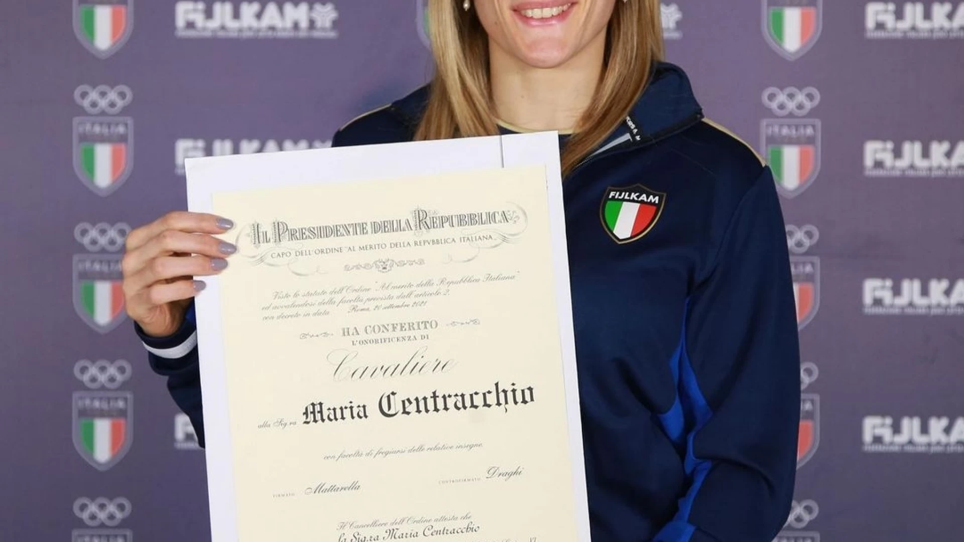 Sport: Maria Centracchio nominata Cavaliere Della Repubblica.