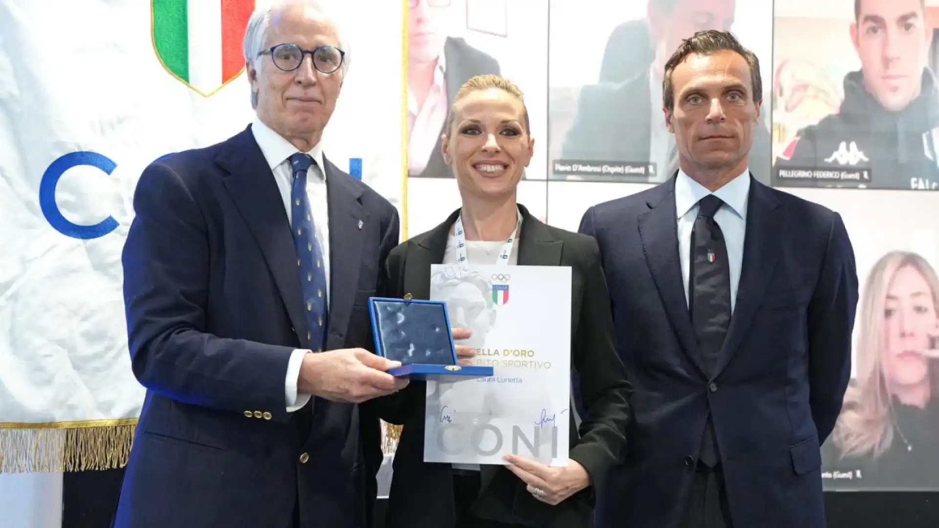 Laura Lunetta presidente Fids insignita della Medaglia d'Oro al merito sportivo