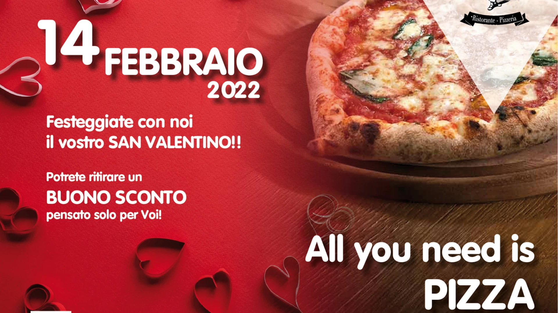 Isernia: il tuo San Valentino alla Pizzeria Napul'è. Prenota la tua serata romantica
