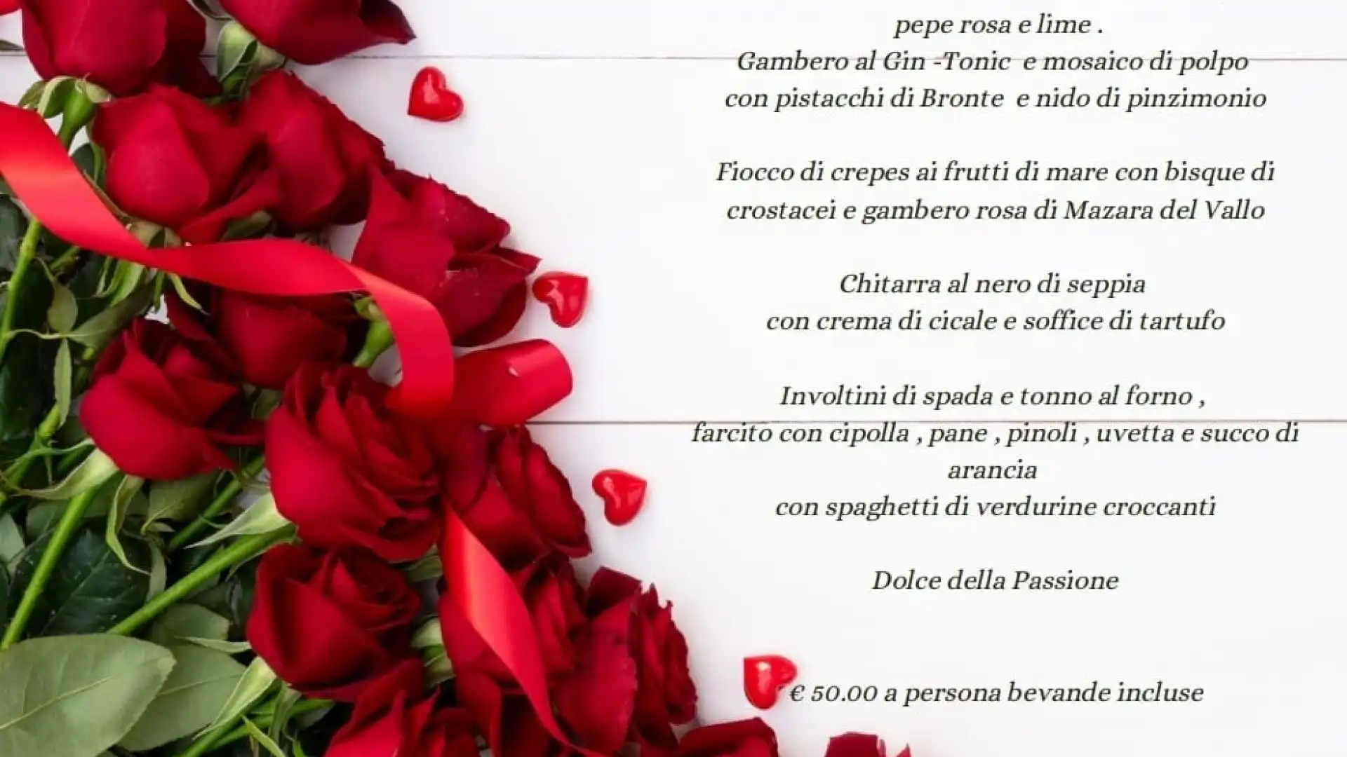 Il tuo San Valentino a Villa Danilo. Prenota la tua serata di coppia emozionante.