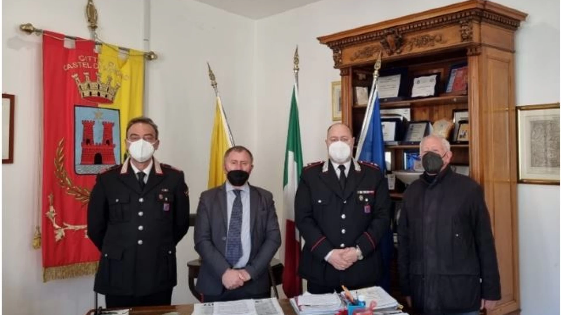 Castel Di Sangro: si è insediato il nuovo Comandante della stazione dei Carabinieri. Massimo Cicone accolto questa mattina in città e dai colleghi
