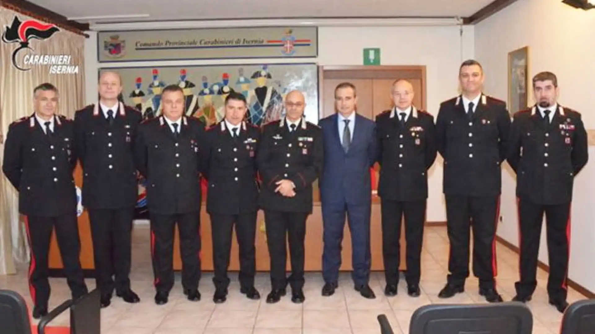 Isernia: Conferite onorificenze a sette militari del Comando Provinciale Carabinieri di Isernia.