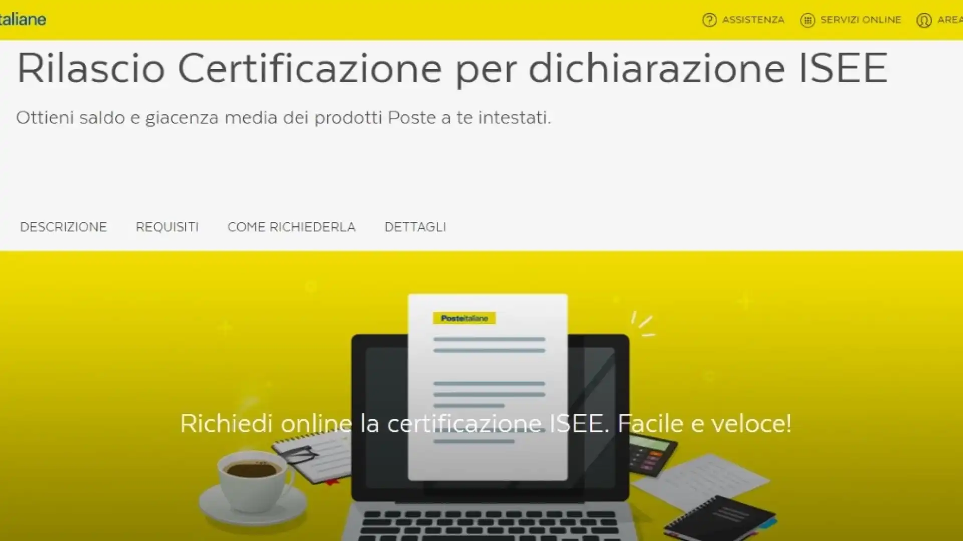 Poste Italiane: da oggi disponibili i dati per la richiesta ISEE 2022