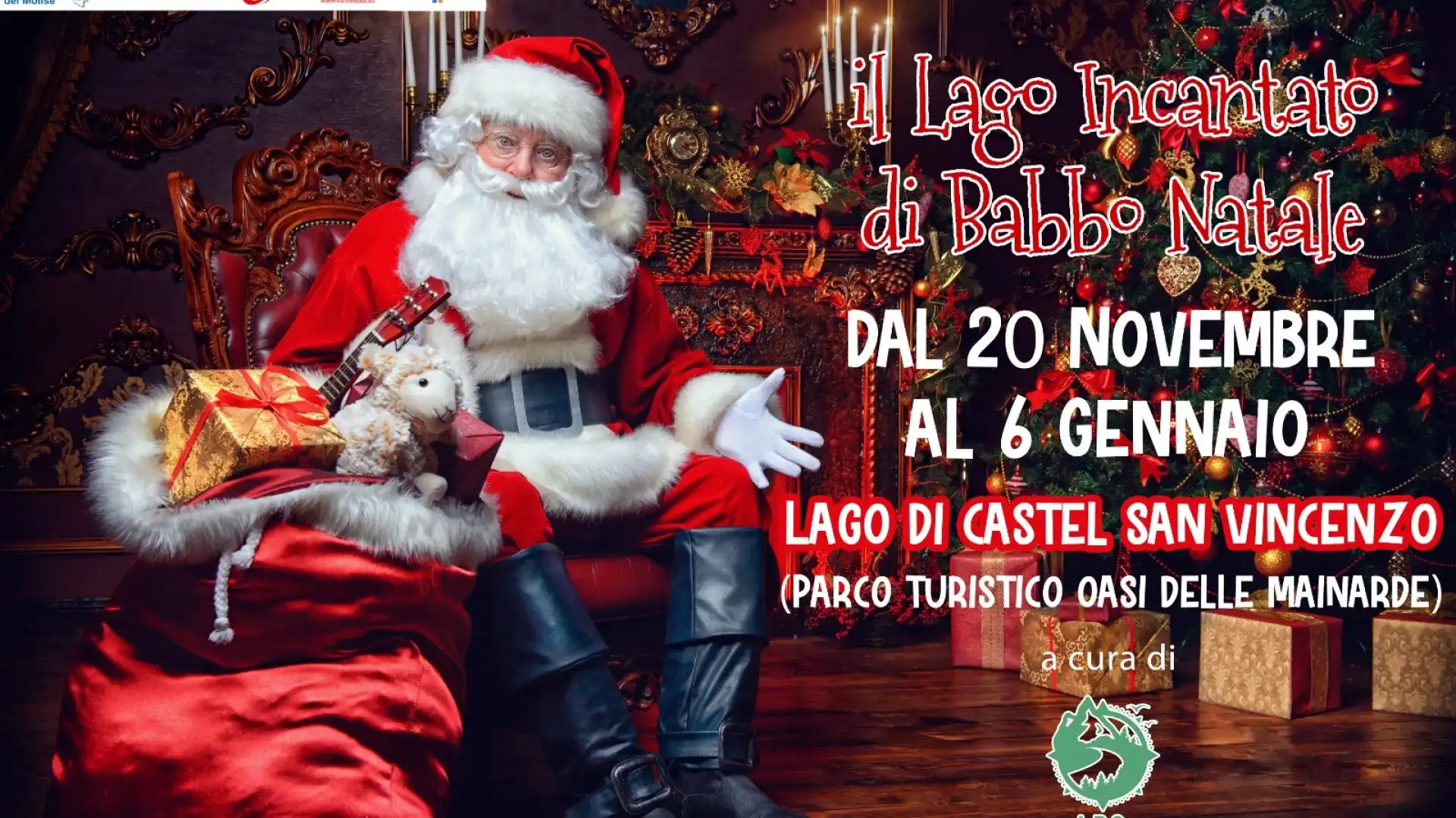 Lago incantato di Babbo Natale. Annullato il fine settimana di eventi sul lago di Castel San Vincenzo.