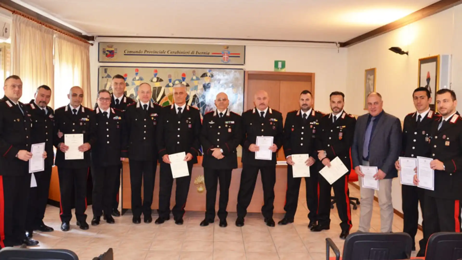 Isernia: Premiati per le attività svolte sul territorio alcuni militari della Compagnia di Isernia.