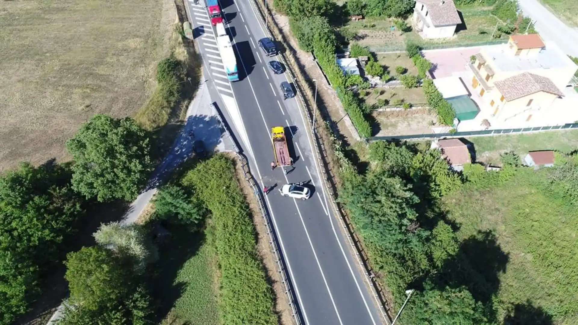 Monteroduni: incidente sulla statale 85 nel tardo pomeriggio. Urto per una utilitaria. Traffico in tilt.