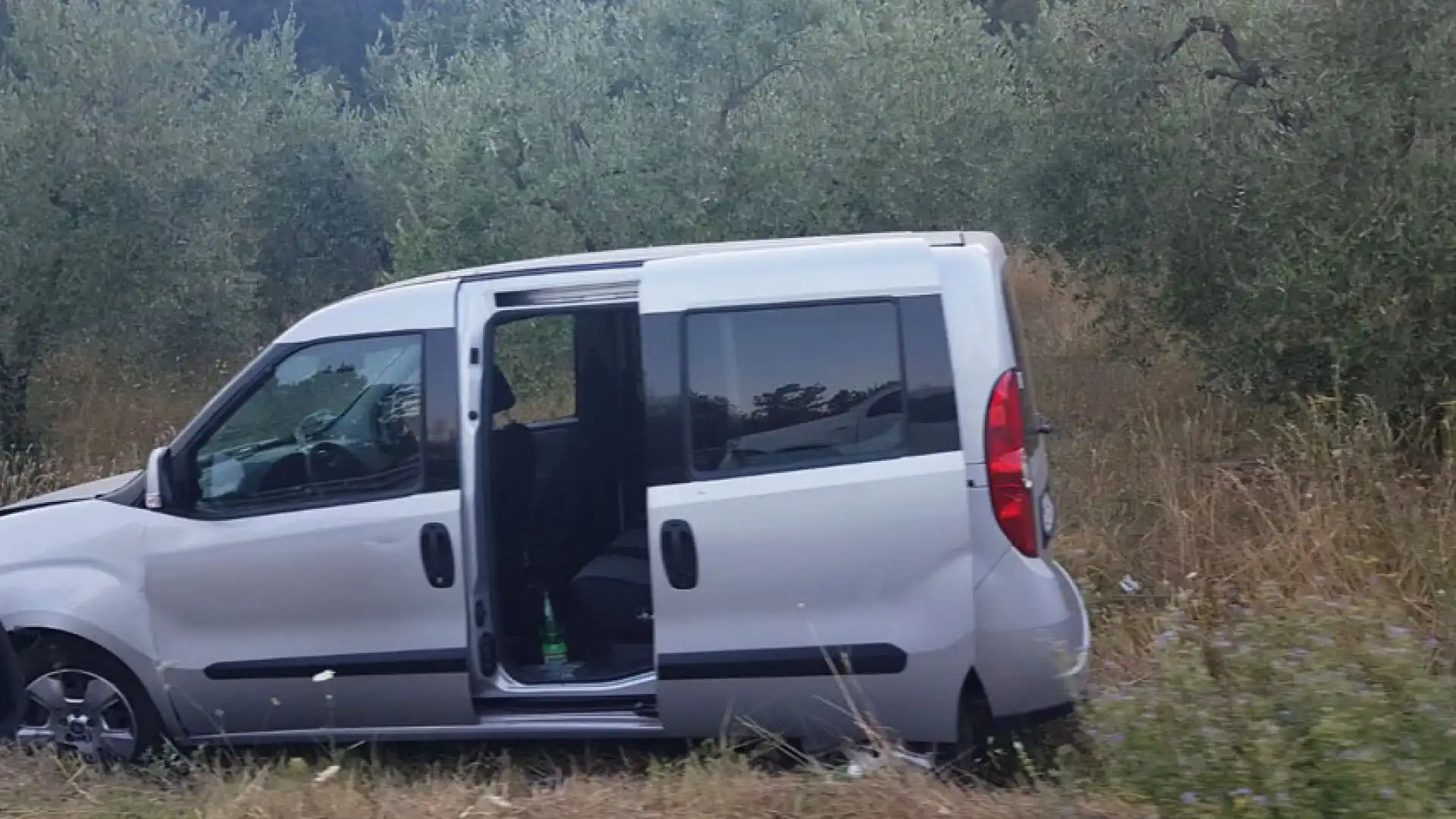 Statale 158 violento impatto tra due autovetture. Un mezzo finisce fuori strada e sradica pianta di olivo. L’incidente a Colli a Volturno.