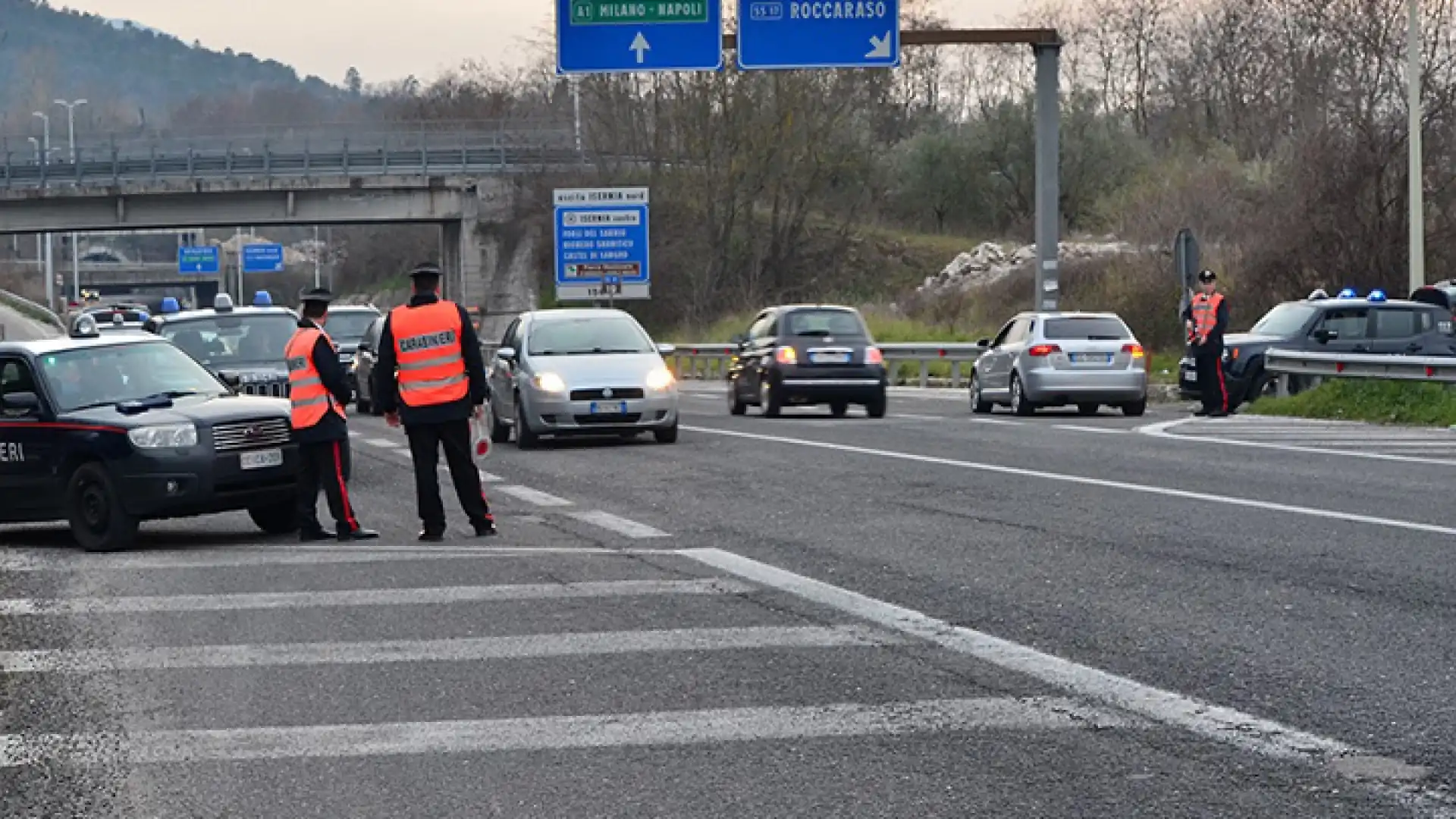 Venafro: Due cani di grossa taglia causano rallentamenti al traffico lungo la Strada Statale 85, viabilità ripristinata grazie al provvidenziale intervento dei Carabinieri.