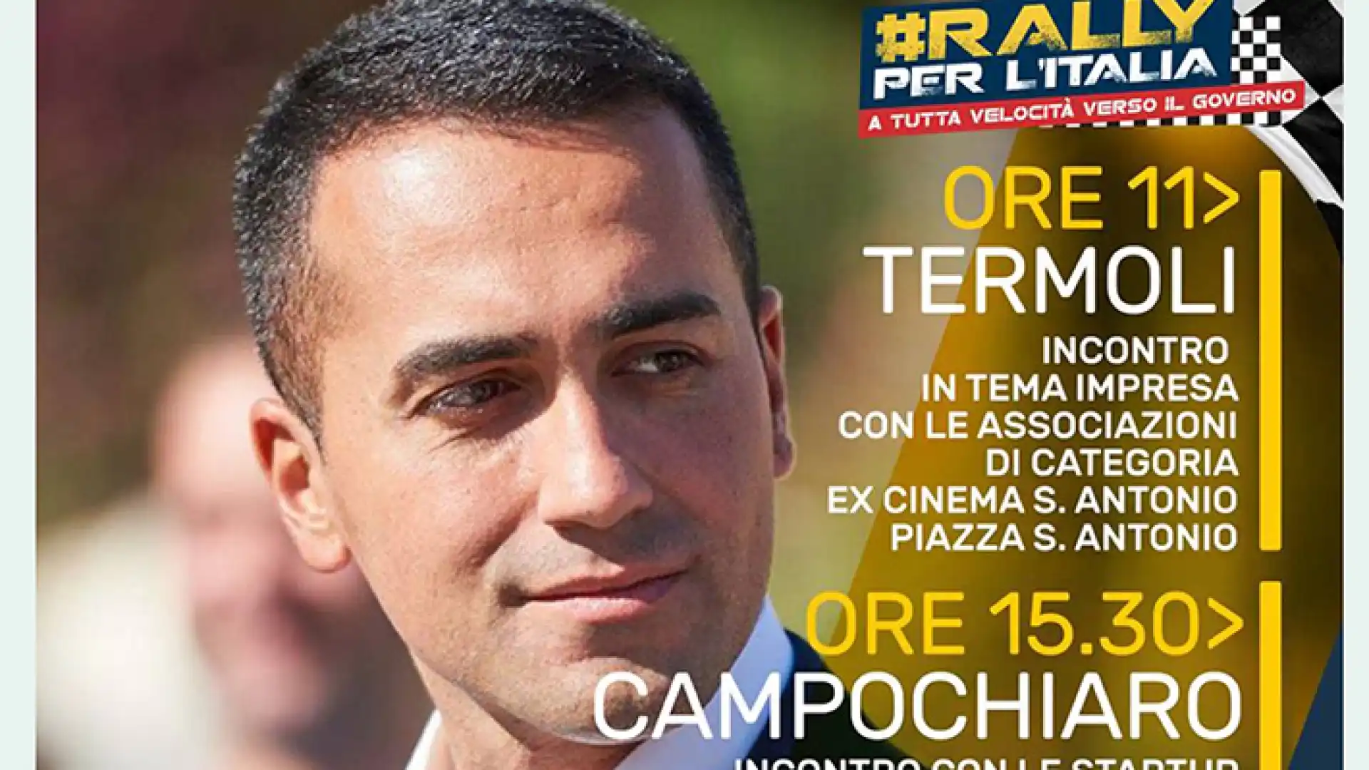 Elezioni Politiche: entra nel vivo la campagna elettorale del Movimento Cinque Stelle. Il leader Di Maio in Molise lunedì 22 gennaio.