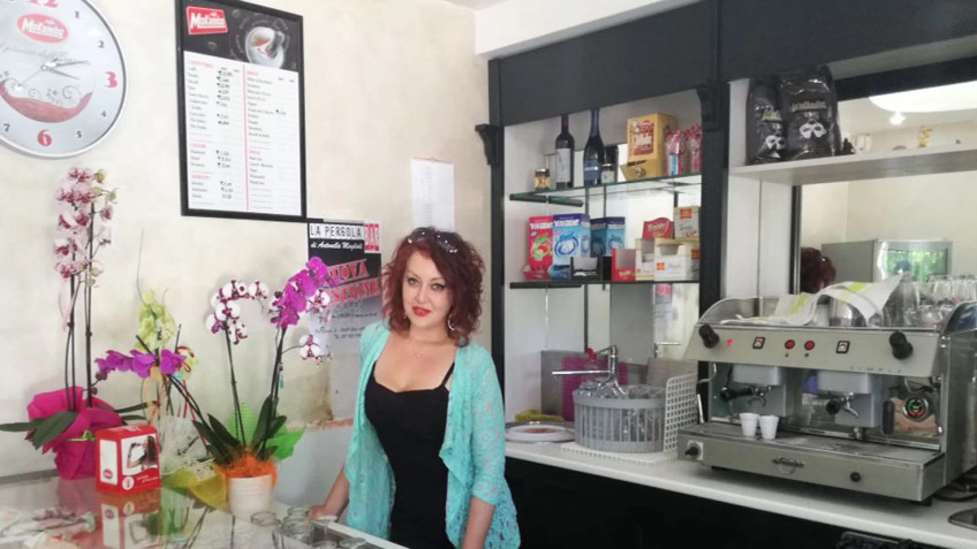 Colli a Volturno: Antonella Maglioli realizza il suo sogno. La nuova gestione del Bar La Pergola già attira i clienti.