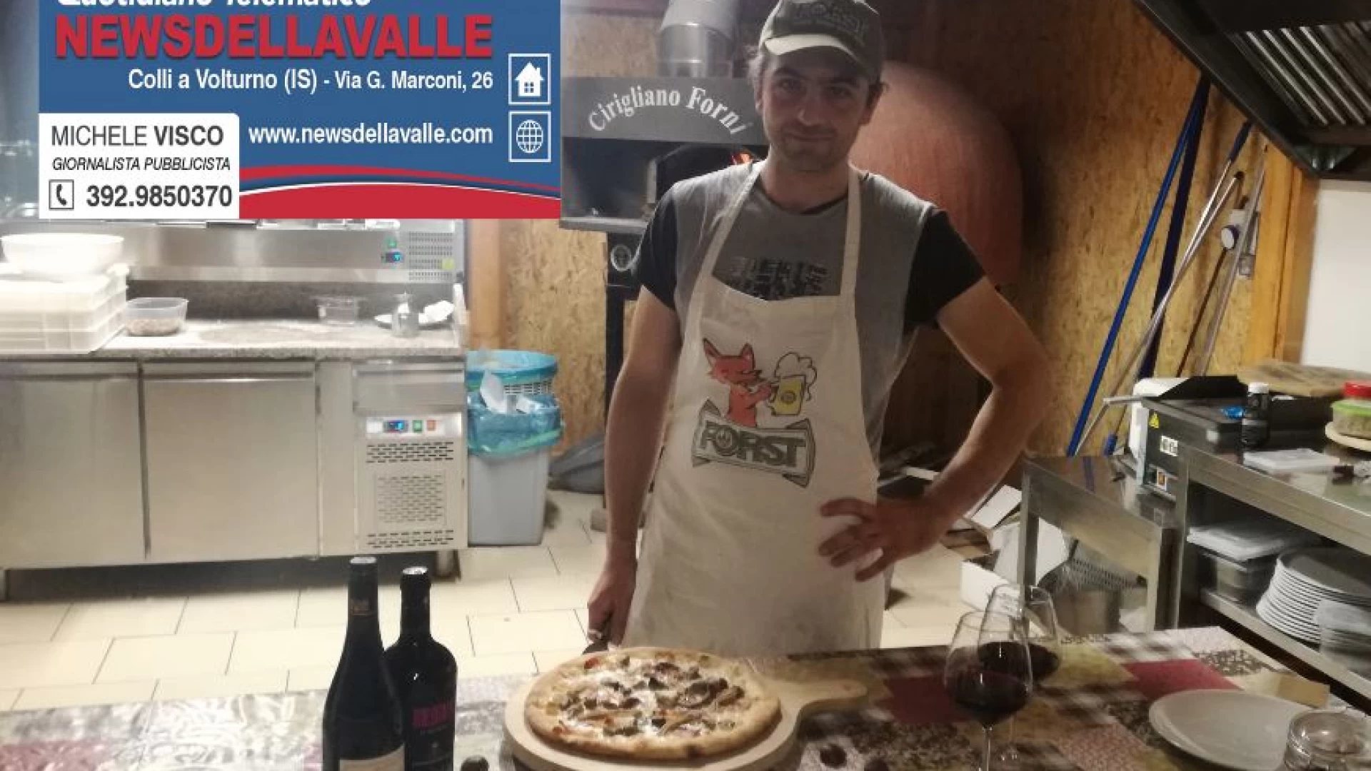 Castelnuovo al Volturno: un anno di 9 e ¾. Il titolare della Pizzeria Andrea Tomassone, ringrazia tutti i clienti per la fiducia concessa e per la presenza costante.