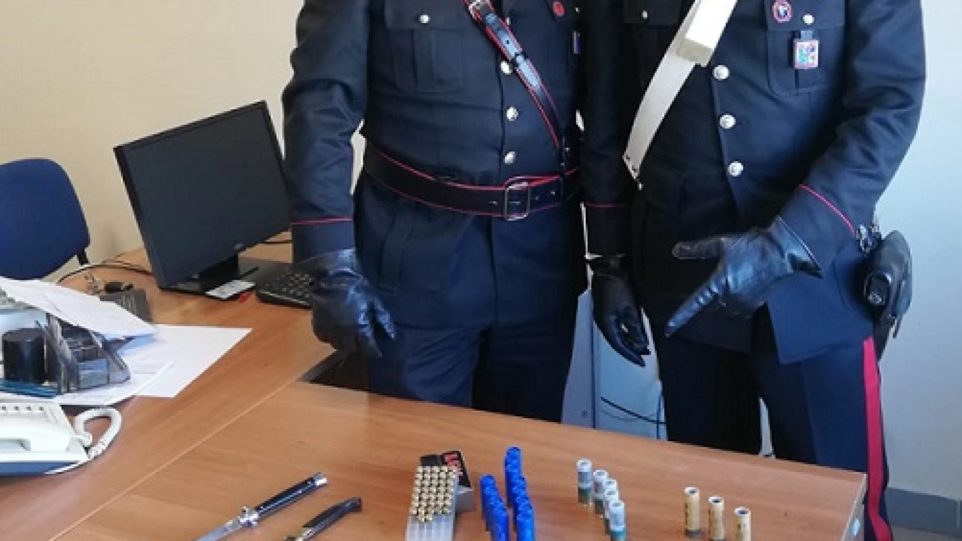 Venafro: detenzione illegale di armi e munizioni, denunciato 65enne del posto dai Carabinieri