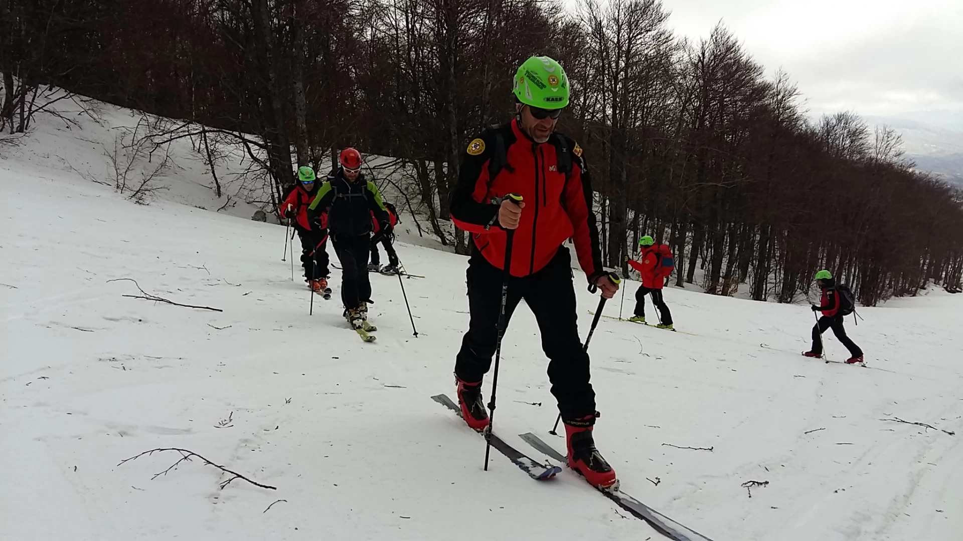 Soccorso tecnico sanitario di emergenza in valanga. Esercitazione del Corpo Nazionale Soccorso Alpino e Speleologico.