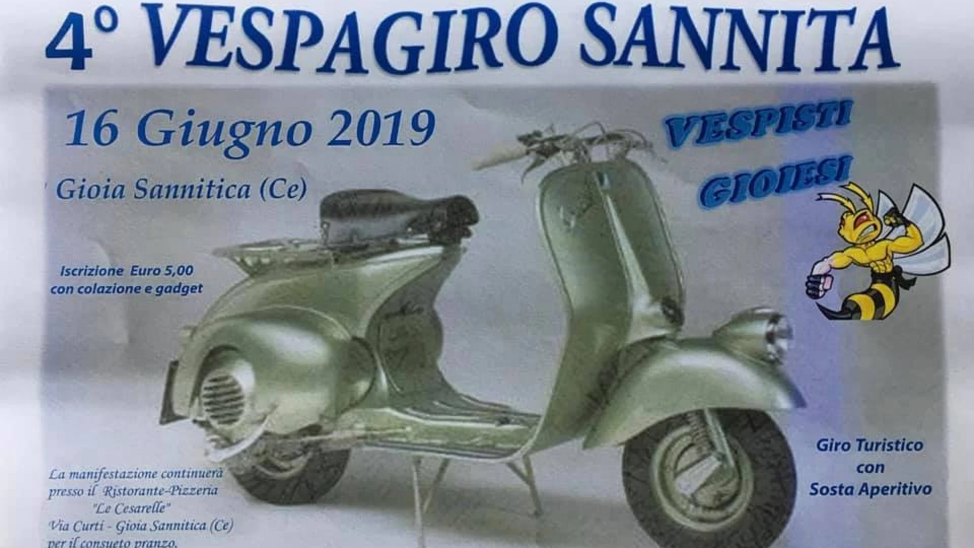 Gioia Sannitica: grande appuntamento su due ruote con la quarta edizione del Vespagiro Gioiese.