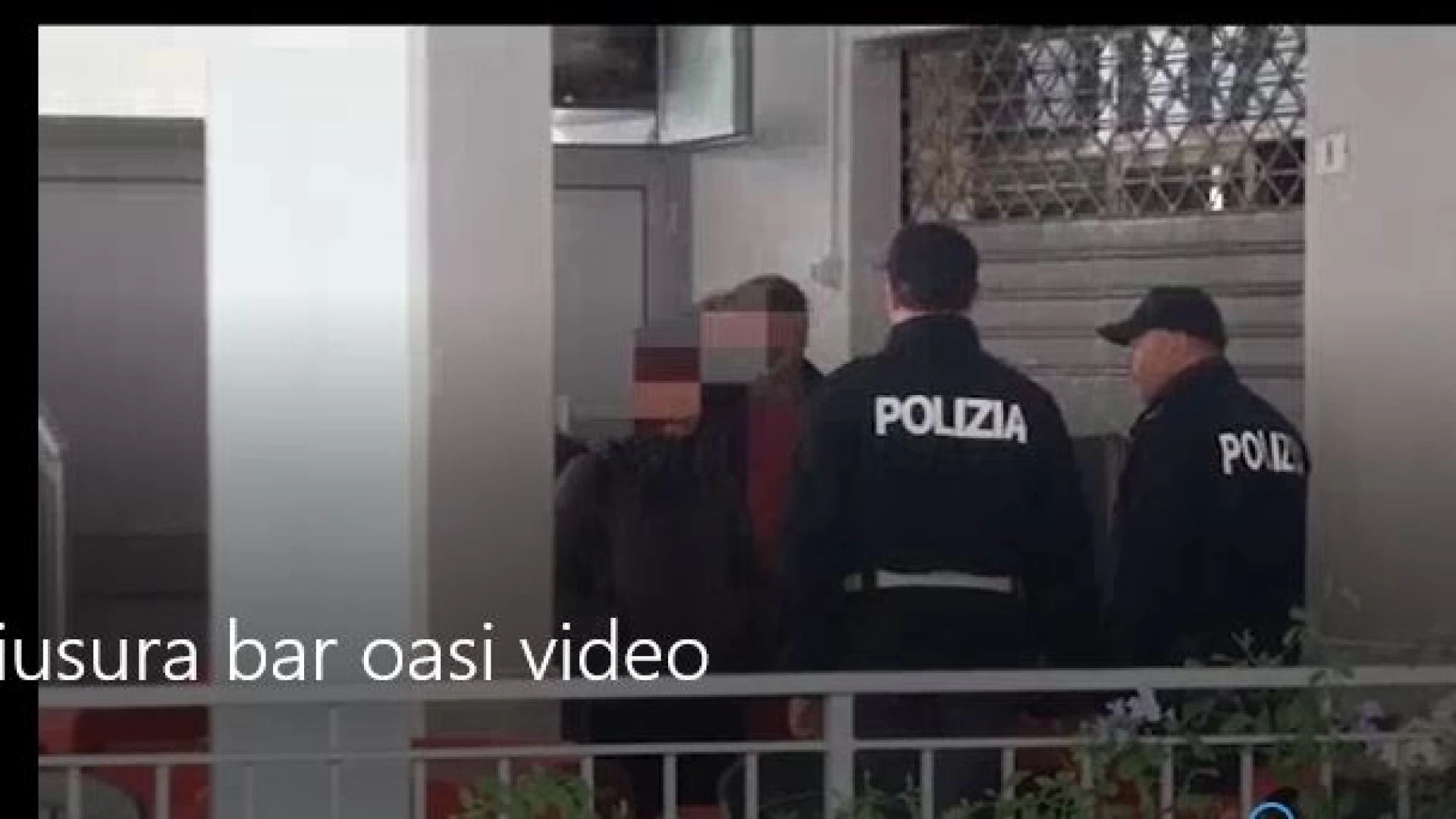 La chiusura del Bar Oasi di Isernia nelle immagini fornite dalla Questura pentra dopo l'operazione. Guarda il video