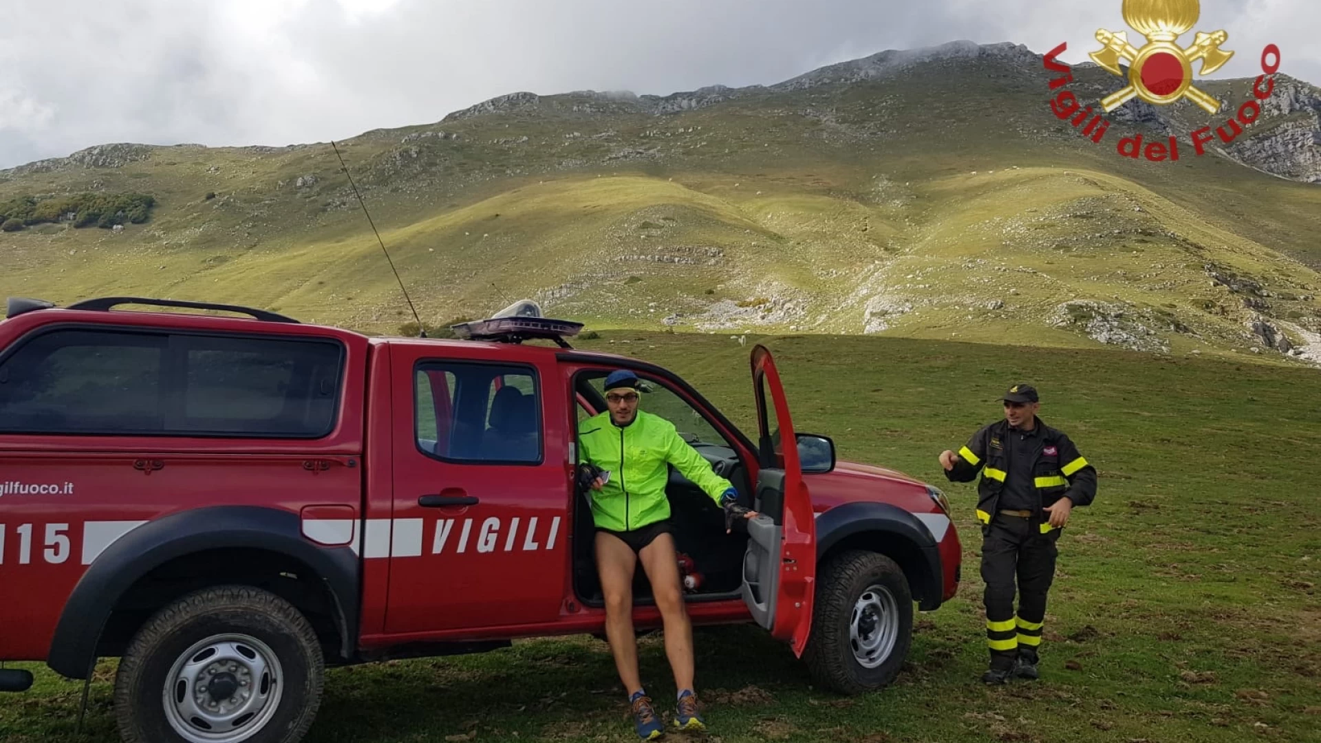 Rocchetta a Volturno: escursionista infortunato , tratto in salvo dai Vigili del Fuoco su Monte Marrone.