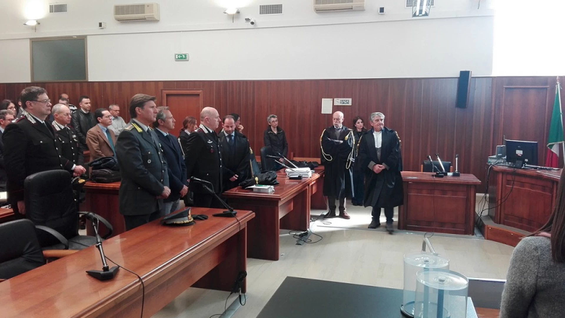 Isernia:  Uccisione del Maresciallo Maggiore Di Gennaro: un minuto di raccoglimento questa mattina al Tribunale di Isernia per onorarne la memoria.