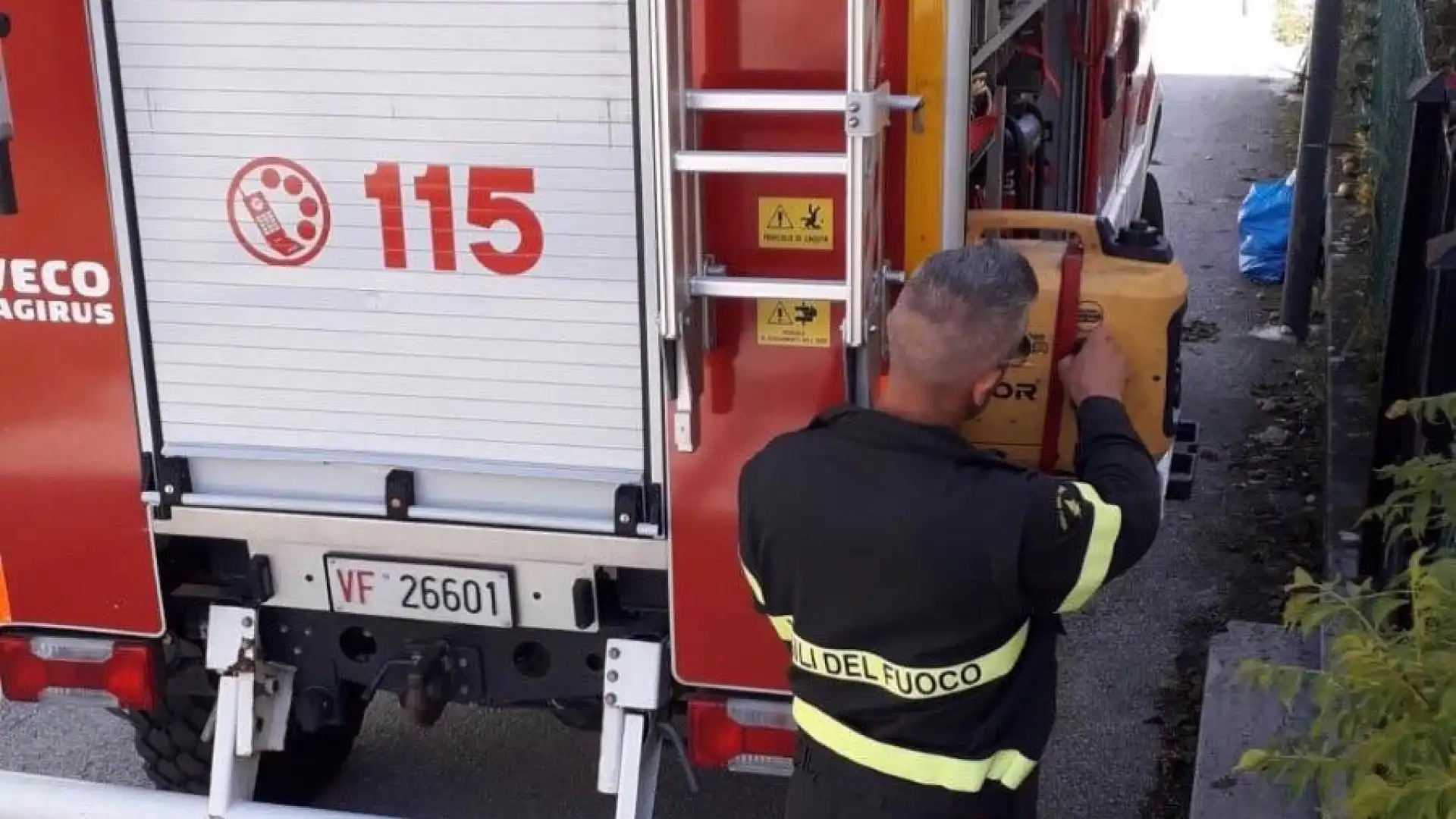 Rionero Sannitico: i ringraziamenti del Consigliere Miraldi ai Vigili del Fuoco di Isernia