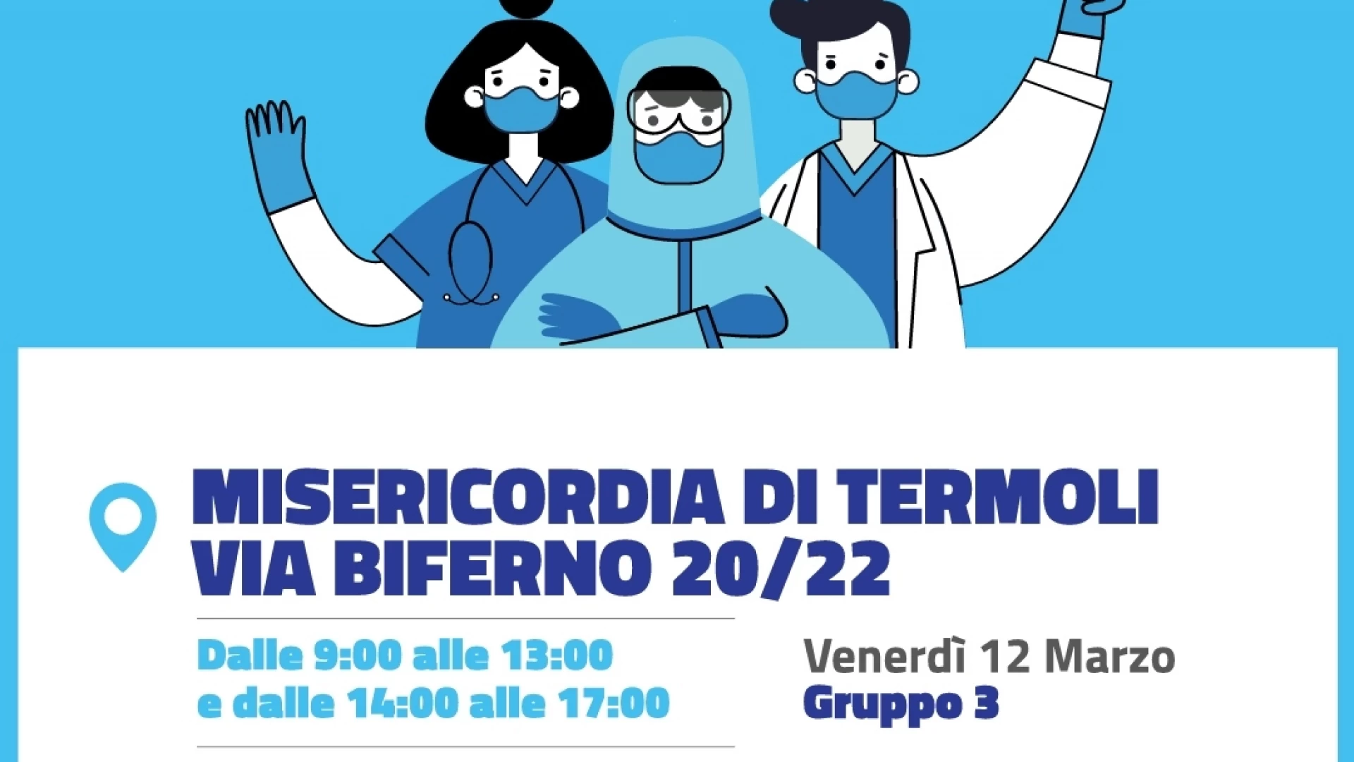 Screening epidemiologico a Termoli. Le date degli appuntamenti