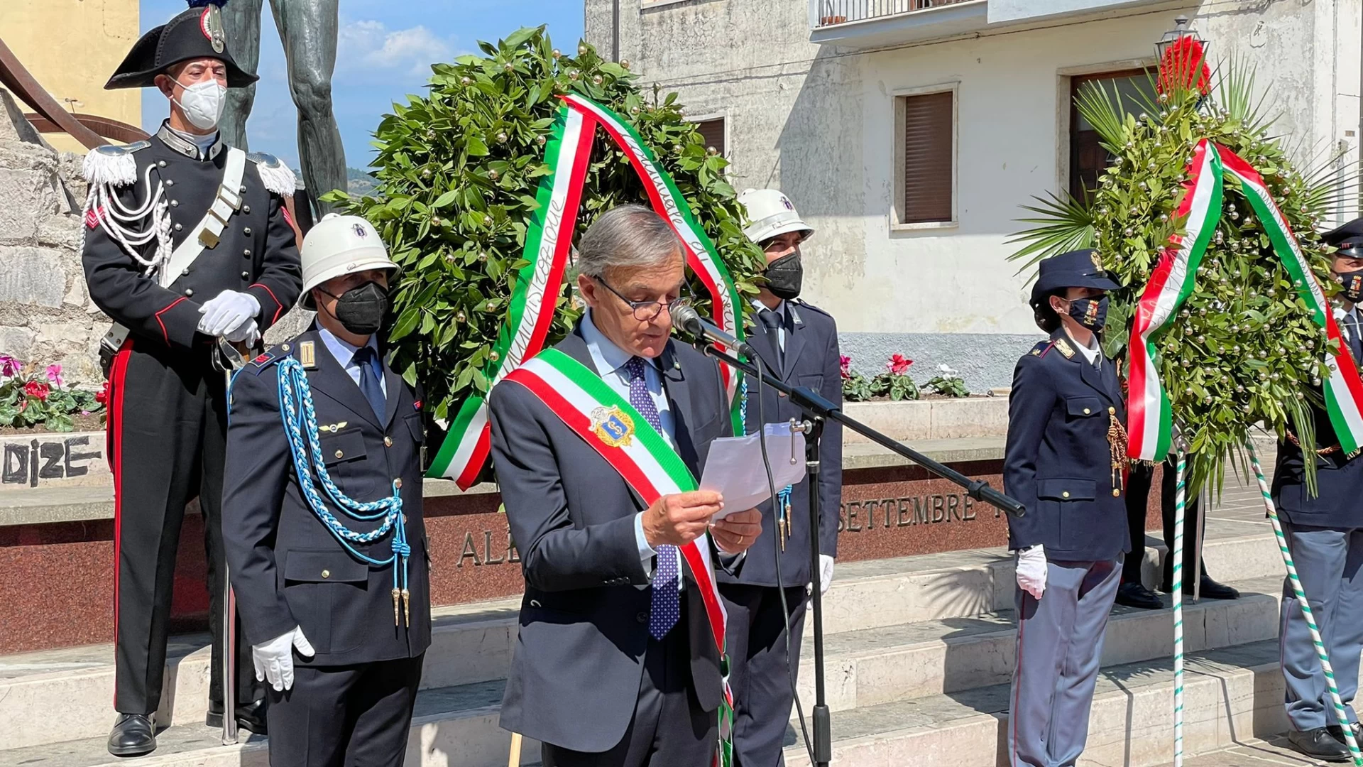 Isernia: celebrato questa mattina l'anniversario annuale del bombardamento del X SETTEMBRE