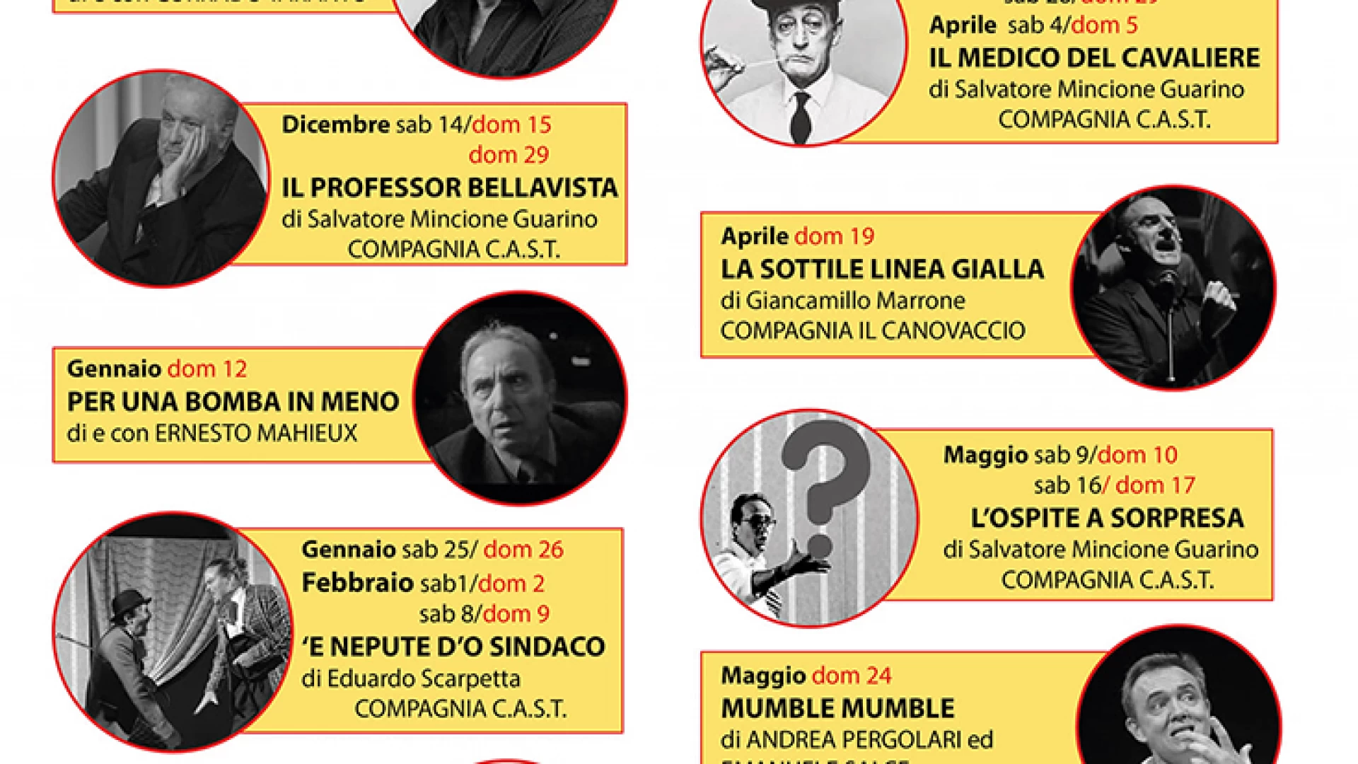 Compagnia Cast, pronta la Rassegna ‘Mario Scarpetta’ 2019-20: al via la campagna abbonamenti