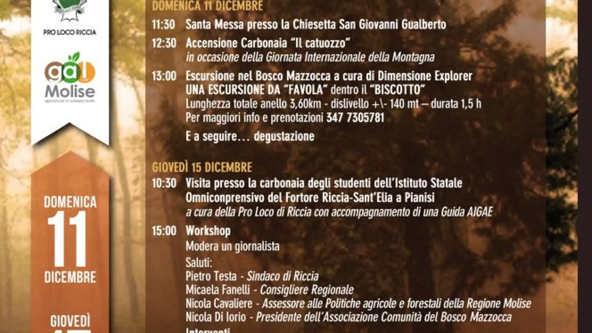 Riccia: due giornate di eventi in occasione dell’International Mountain Day.