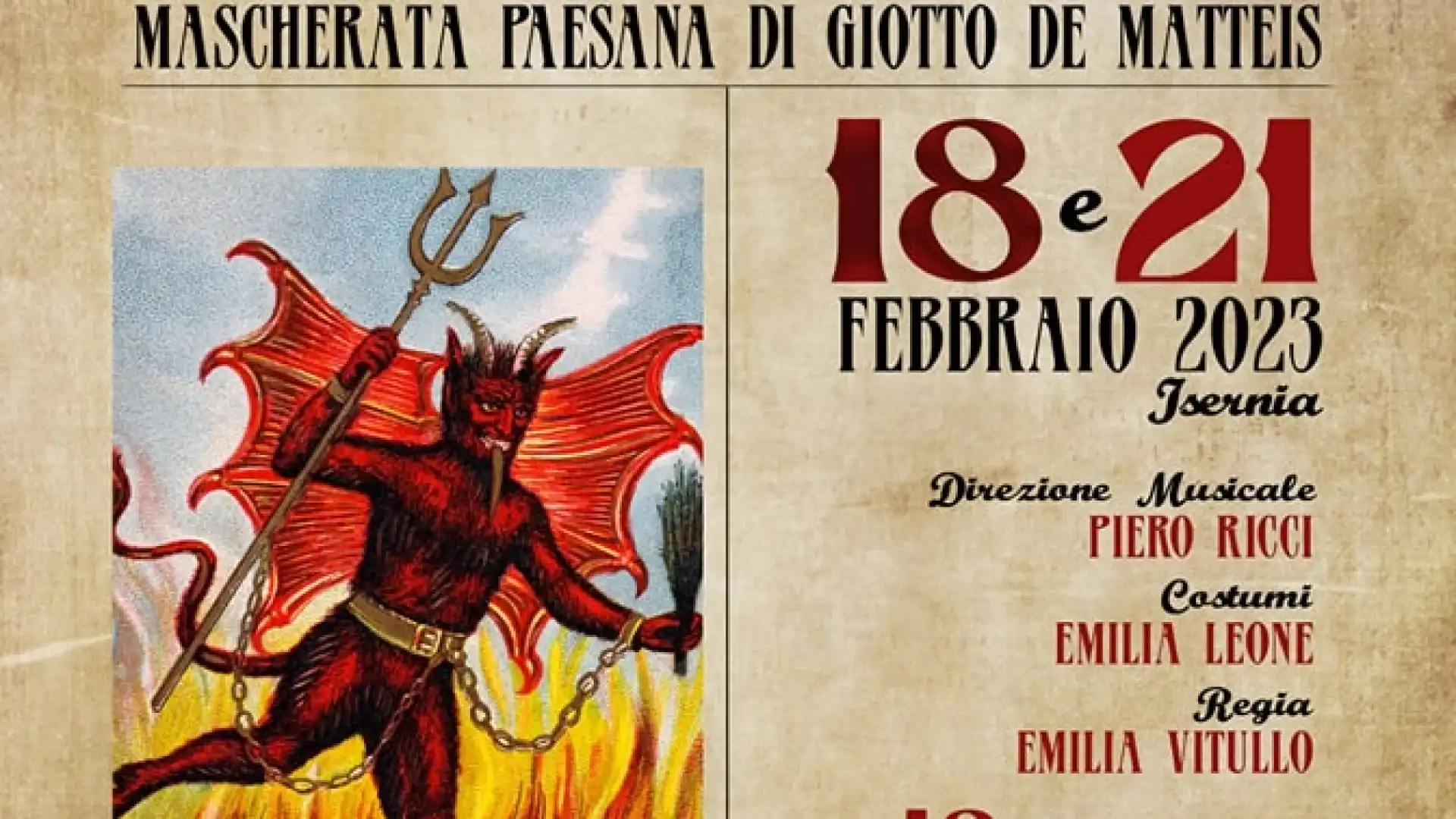 Torna il Carnevale Isernino. Dopo 27 anni verrà riportata in scena la “Porta dell’Inferno”.