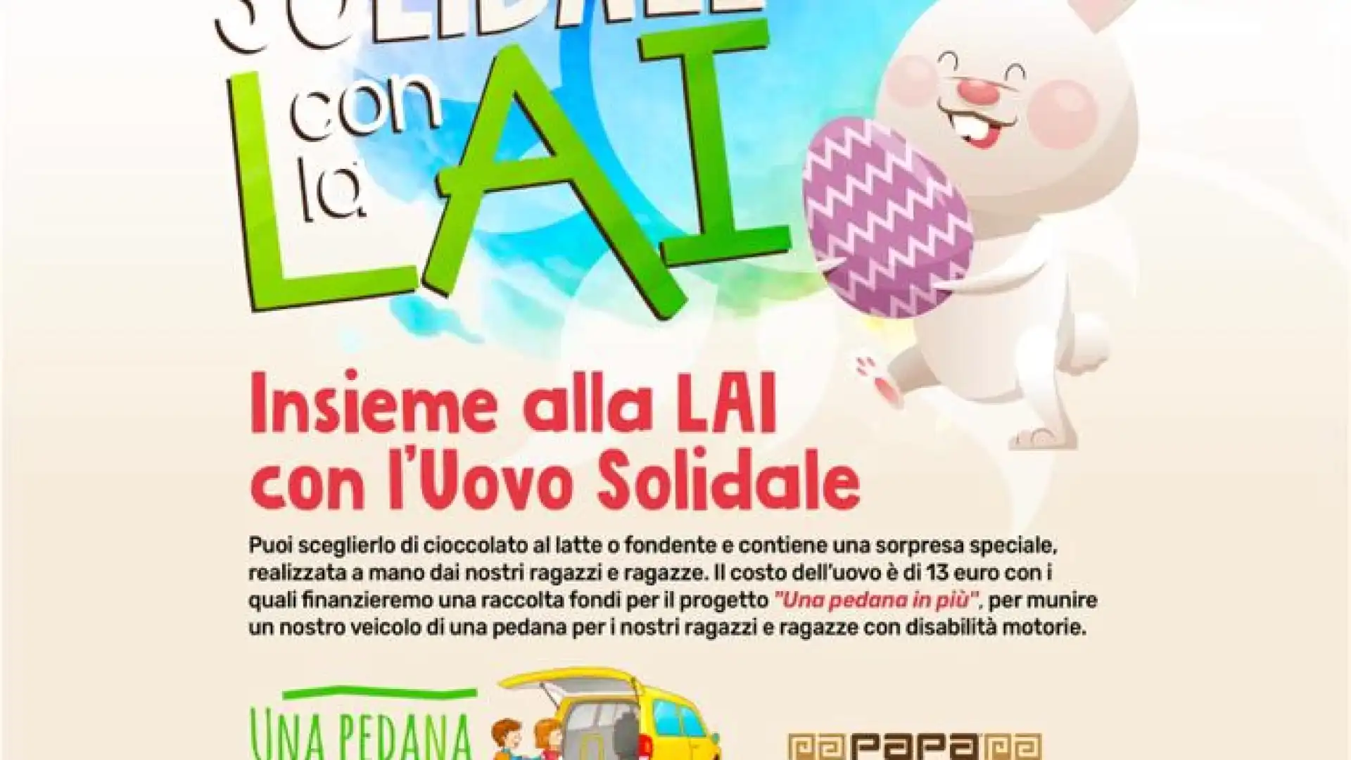 Isernia: in vendita l'Uovo solidale della Lai