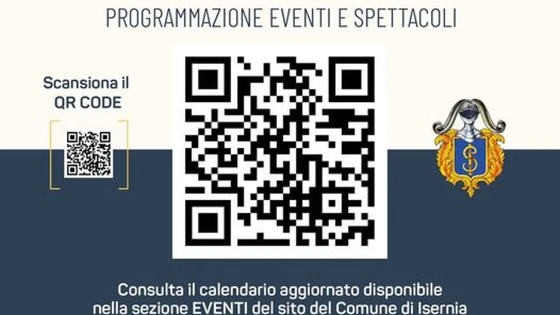 Isernia: disponibile il Qr Code per gli eventi culturali proposti dal Comune.