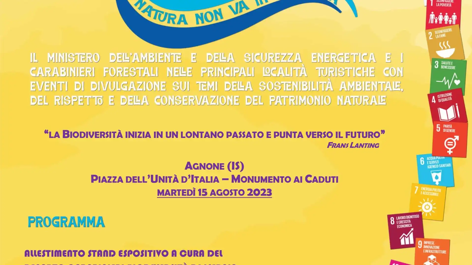 “La Natura non va in vacanza”, il secondo appuntamento con i Carabinieri Forestali ad Agnone.