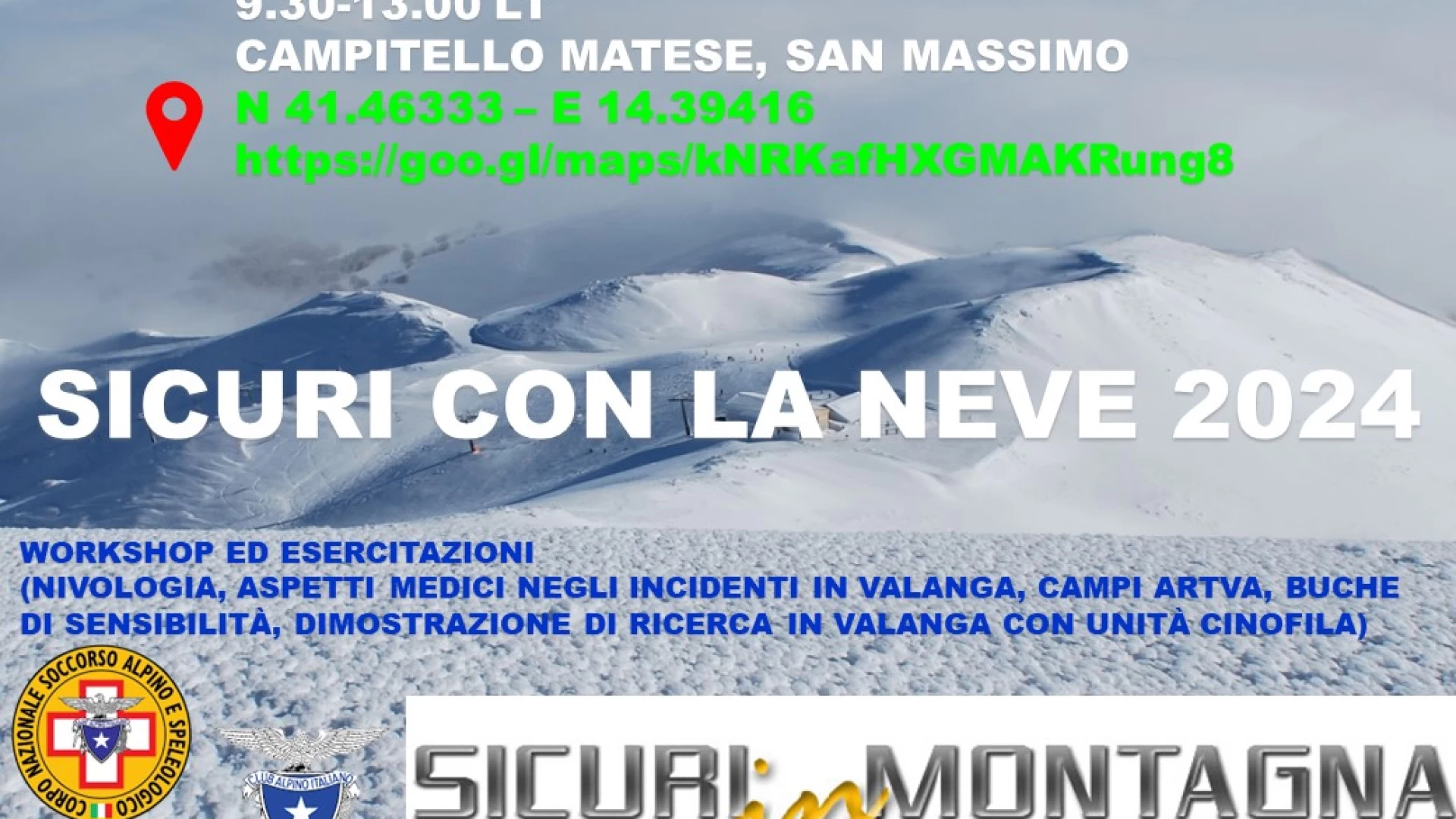 Il 21 gennaio a Campitello Matese la giornata nazionale "Sicuri con la neve".