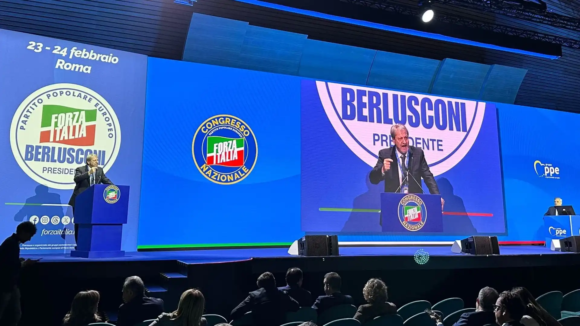 Congresso nazionale di Forza Italia a Roma. L’intervento del presidente della Regione Molise Francesco Roberti.