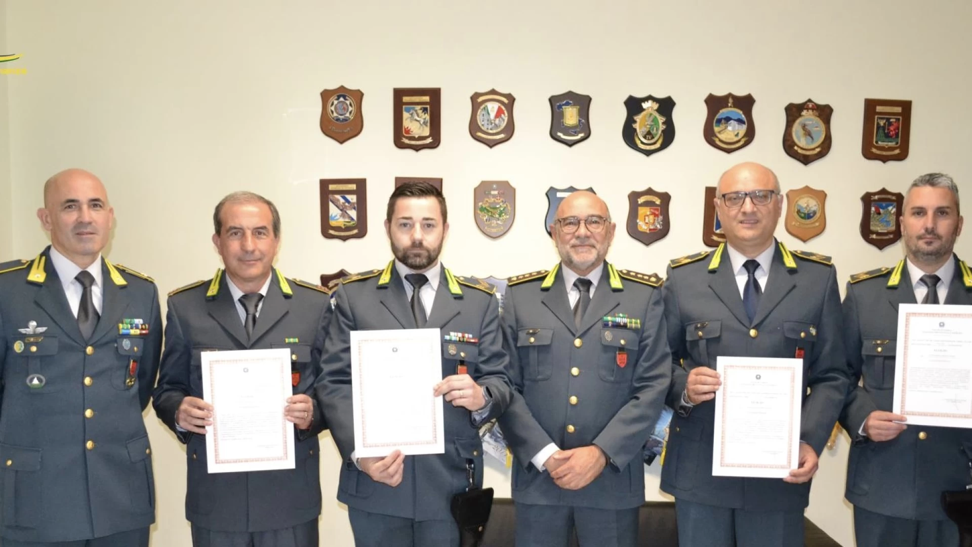 Isernia: presso il Comando Provinciale della Guardia di Finanza consegnati  brevetti a quattro militari per lodevole comportamento.