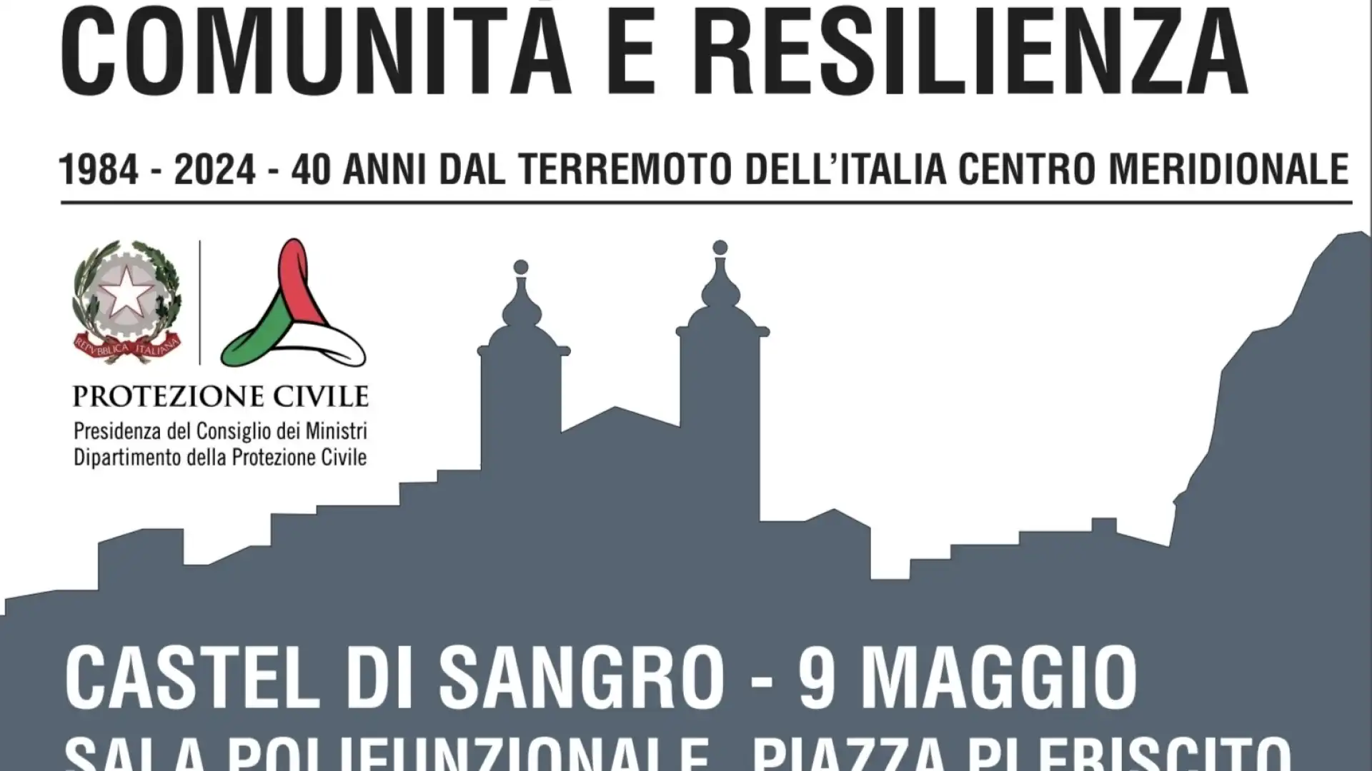 Castel Di Sangro: Fabrizio Curcio in citta' per i 40 anni dal terremoto. A lui verra' conferita la civica onorificenza per elevati meriti al Dipartimento della Protezione Civile nazionale.