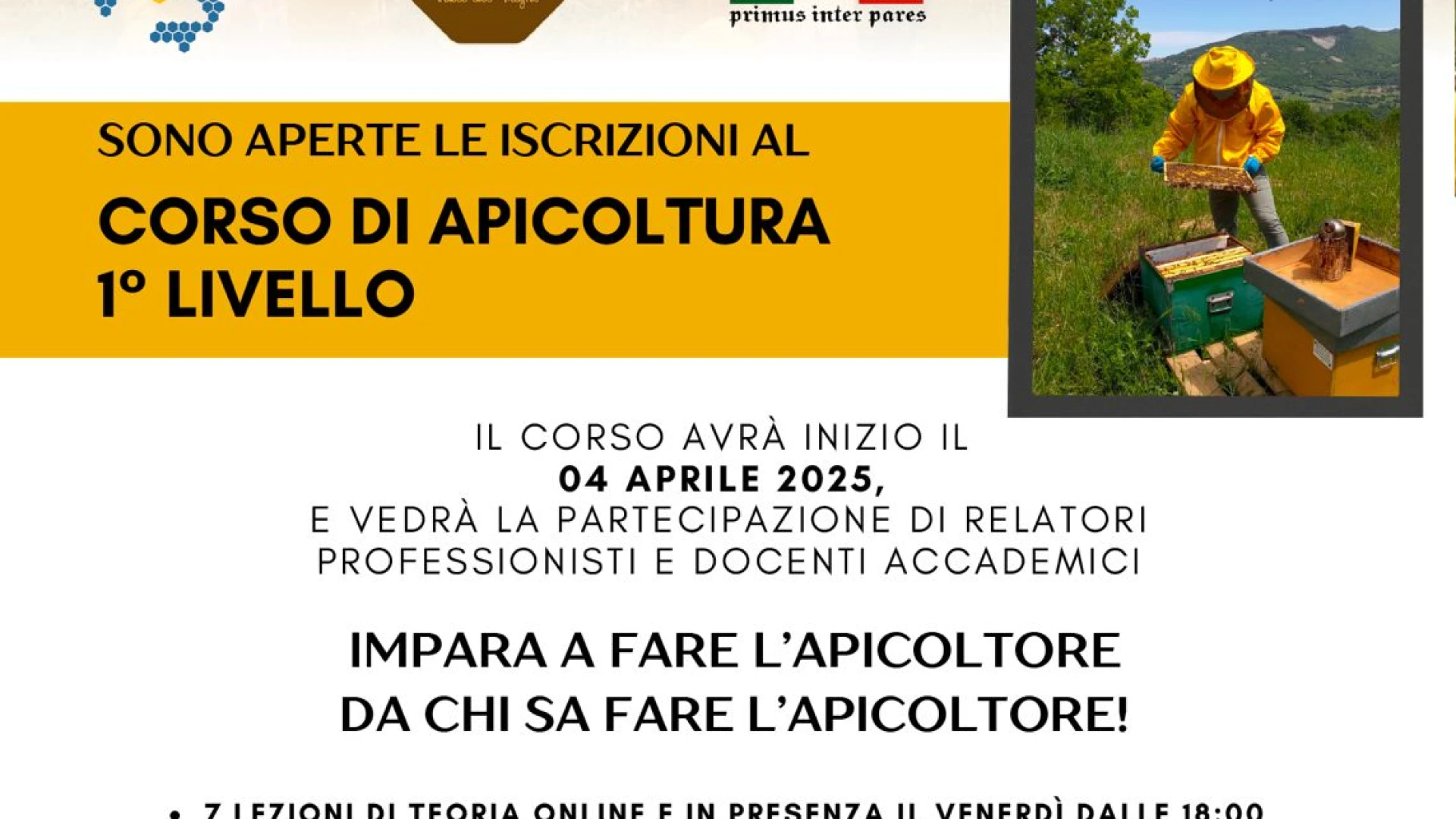 Apicoltori non si nasce, si diventa. A Trivento (CB) parte il Corso di Apicoltura di 1° livello a cura di APAM, Apiario di Comunità Valle del Trigno e VolAPE