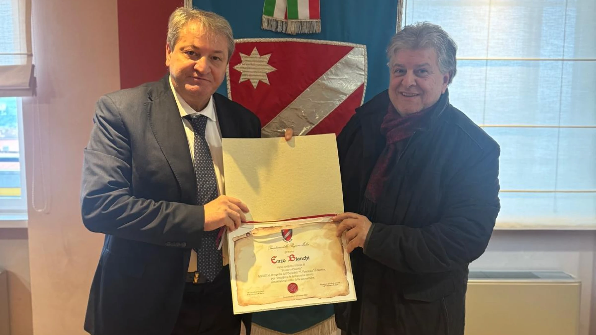 Regione Molise e Asrem conferiscono al dottor Enzo Bianchi il titolo di primario emerito.