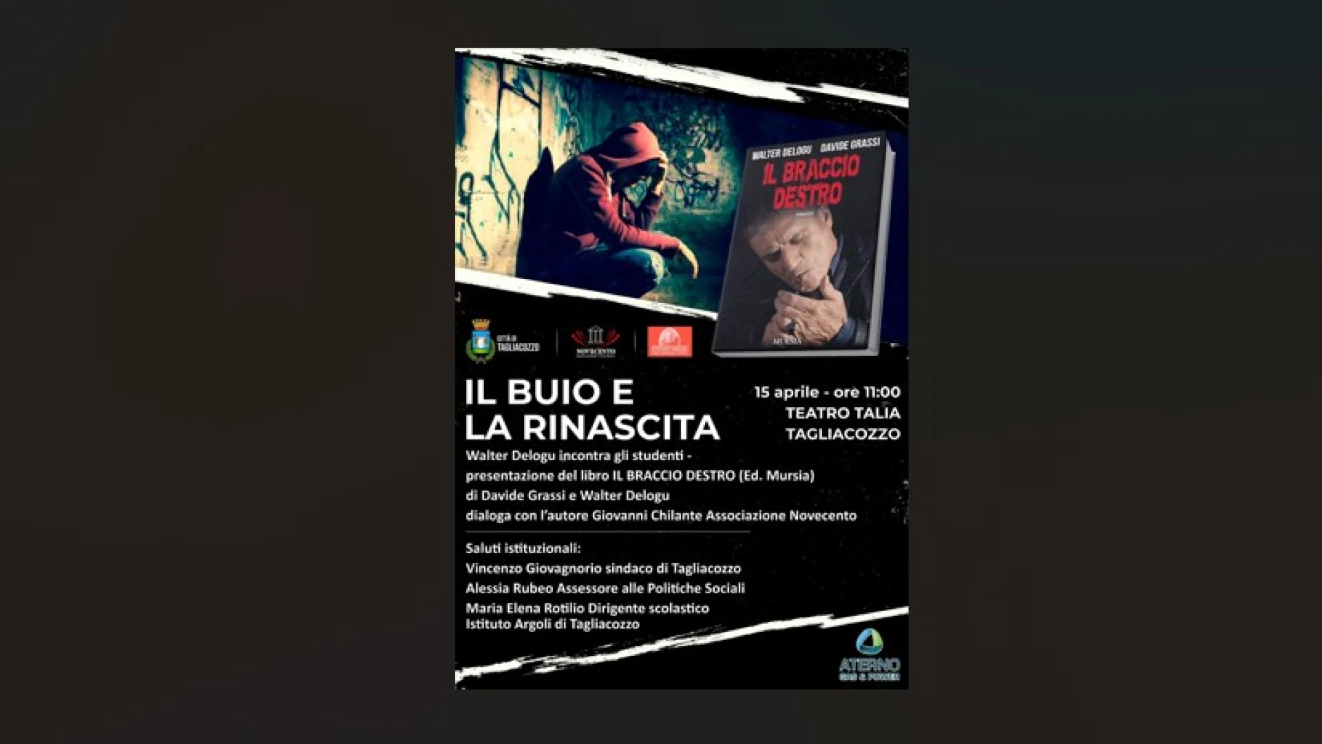 Tagliacozzo: la testimonianza di Walter Delogu al Teatro Talia: incontro con gli studenti