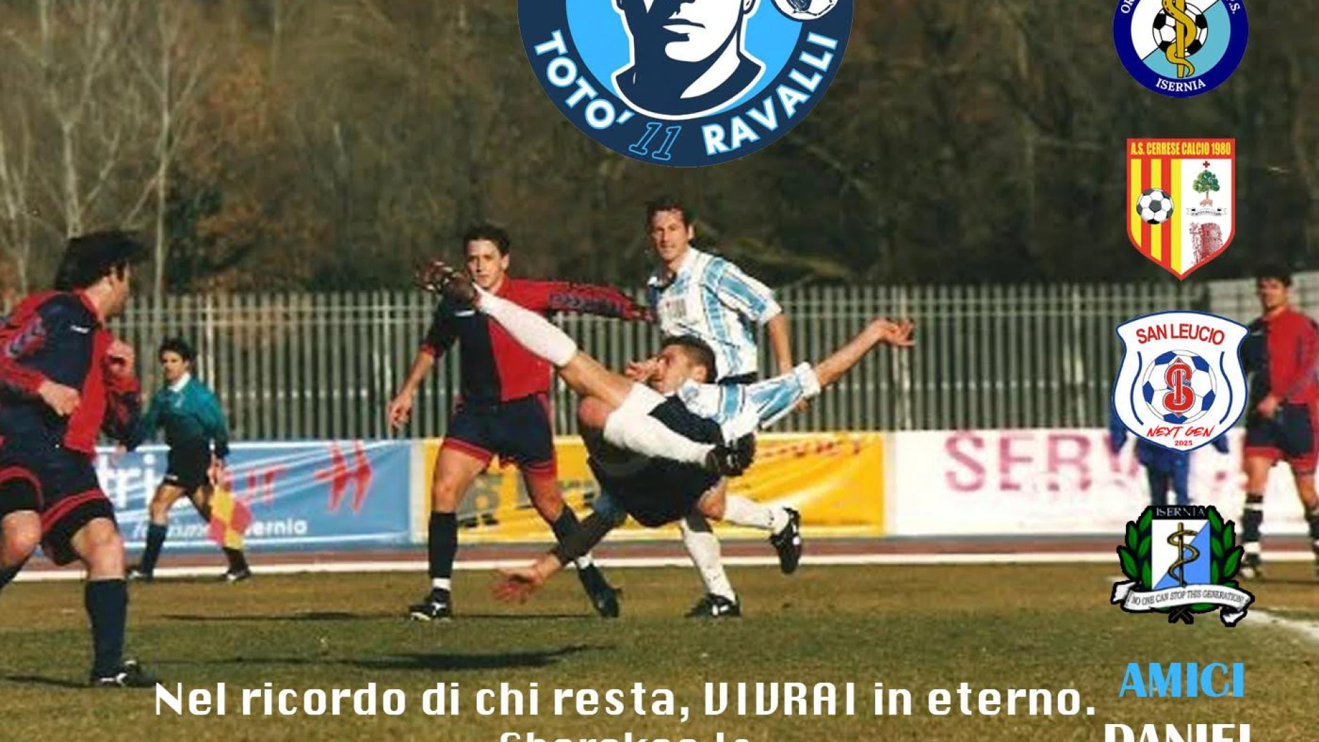 Isernia si stringe nel ricordo di Totò Ravalli: oggi l’annuale edizione del Memorial tra sport, memoria e solidarietà