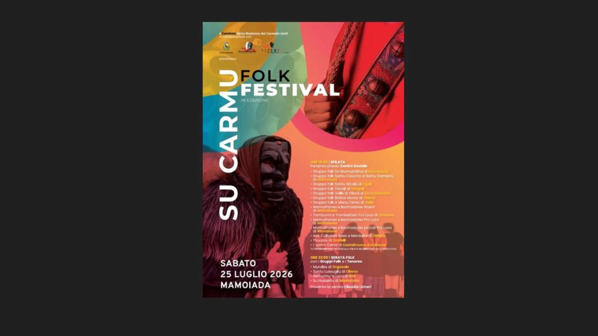 L'Uomo Cervo ambasciatore del Molise in Sardegna: l'APS Il Cervo ospite d'onore al Su Carmu Folk Festival di Mamoiada