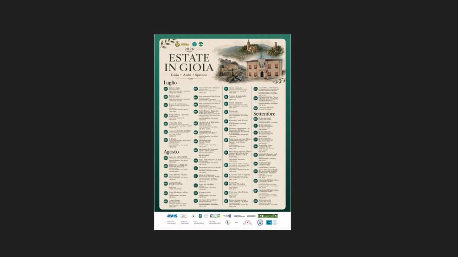Eatate in “GIOIA”, musica , tradizioni, cultura e spettacoli: entra nel vivo calendario eventi.