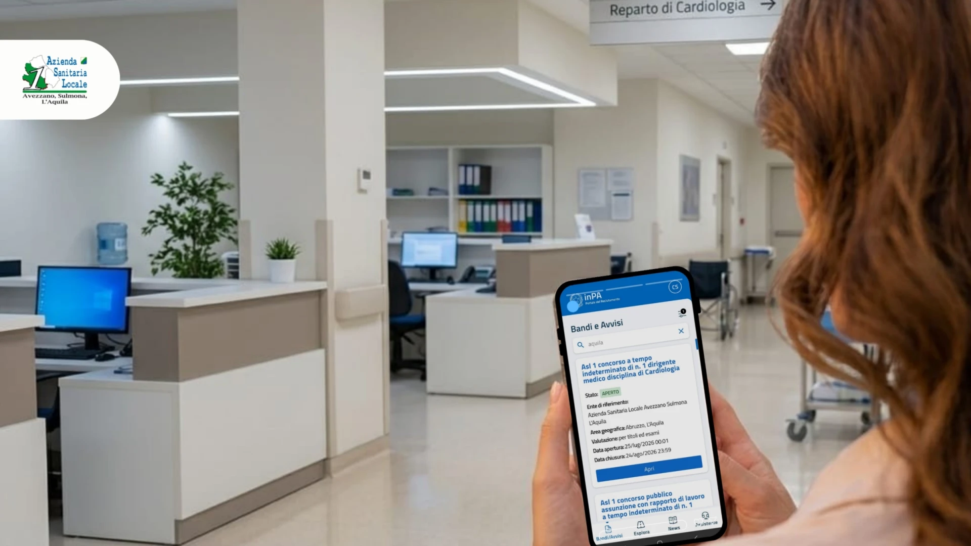 ASL L'Aquila: pubblicati su InPA quattro concorsi a tempo indeterminato